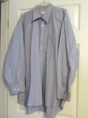 Men's CHRISTIAN DIOR Gray Long Sleeve Shirt  Size 17  32/33